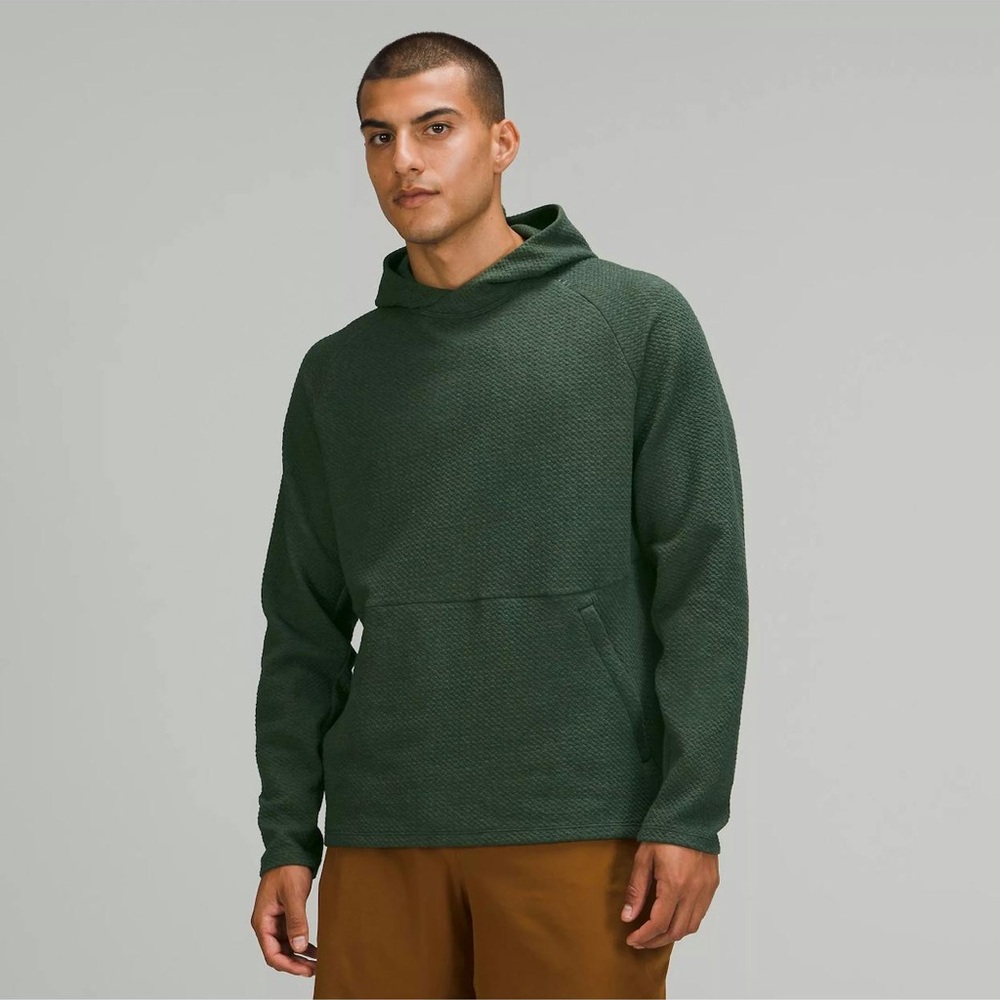 Lululemon Dark Green At Ease Men's Waffle Hoodie Size XS
